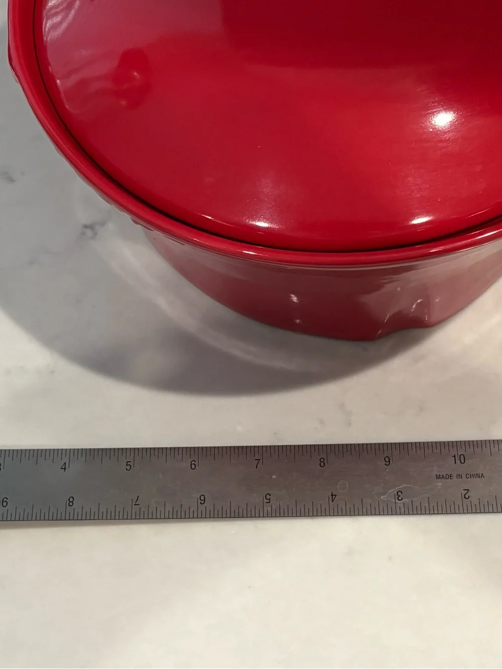 Sur La Table Red Ceramic Covered Casserole with Lid
